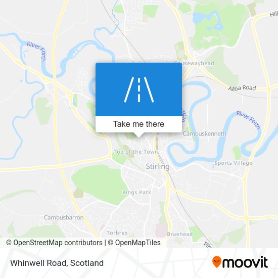 Whinwell Road map