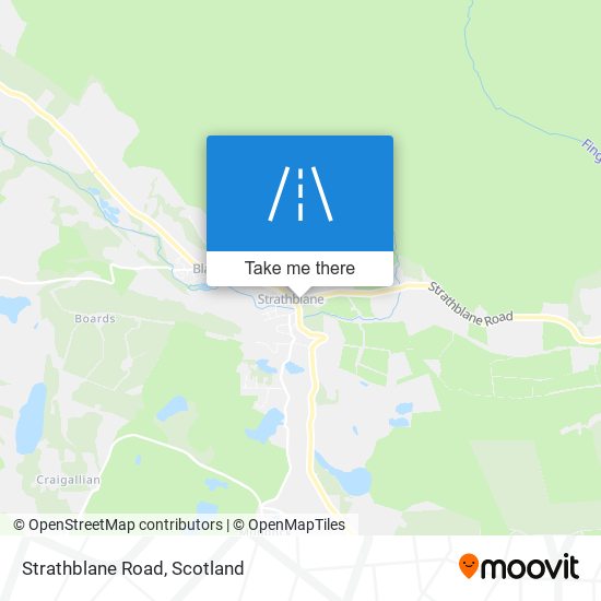 Strathblane Road map