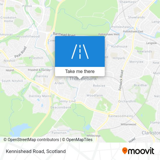 Kennishead Road map