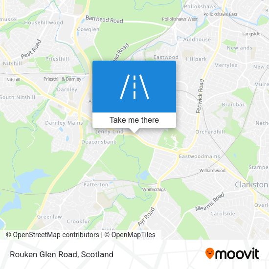 Rouken Glen Road map