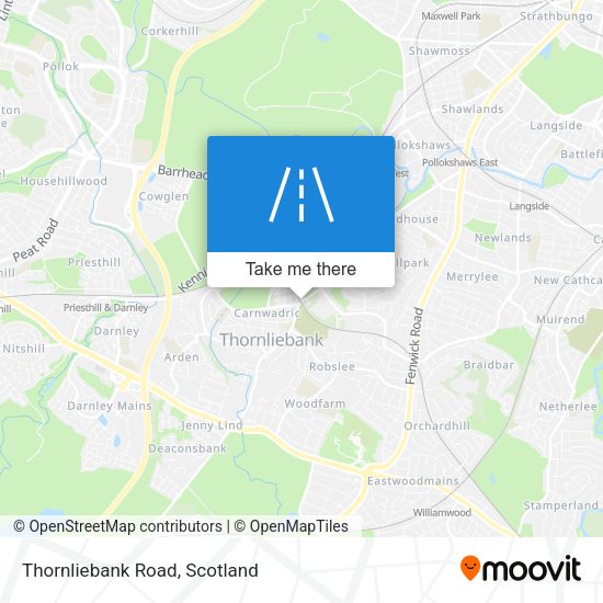 Thornliebank Road map