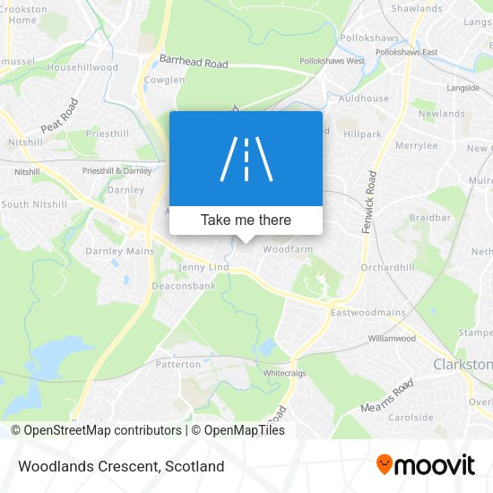 Woodlands Crescent map