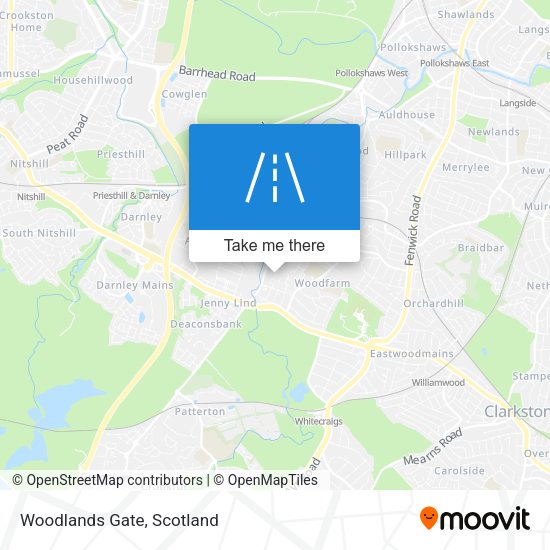 Woodlands Gate map