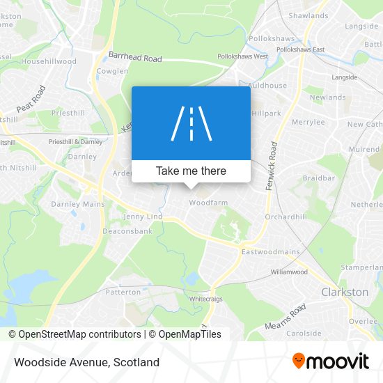 Woodside Avenue map