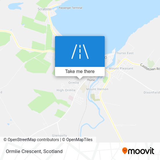 Ormlie Crescent map