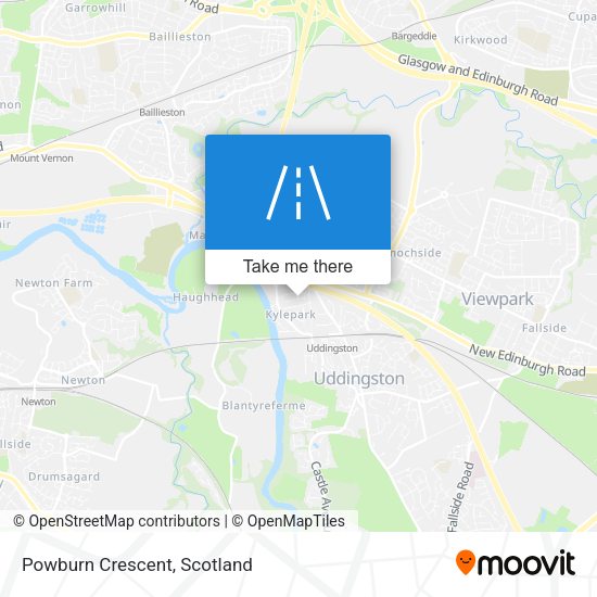 Powburn Crescent map