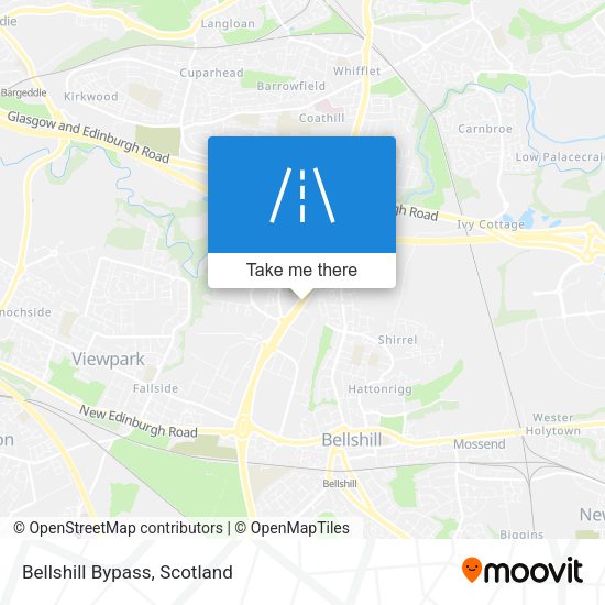 Bellshill Bypass map