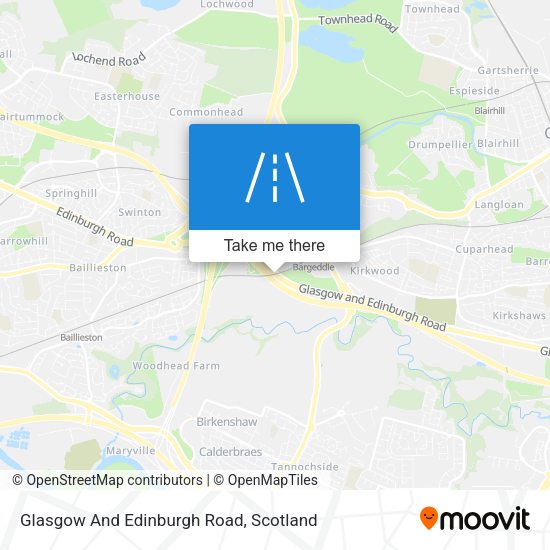 Glasgow And Edinburgh Road map