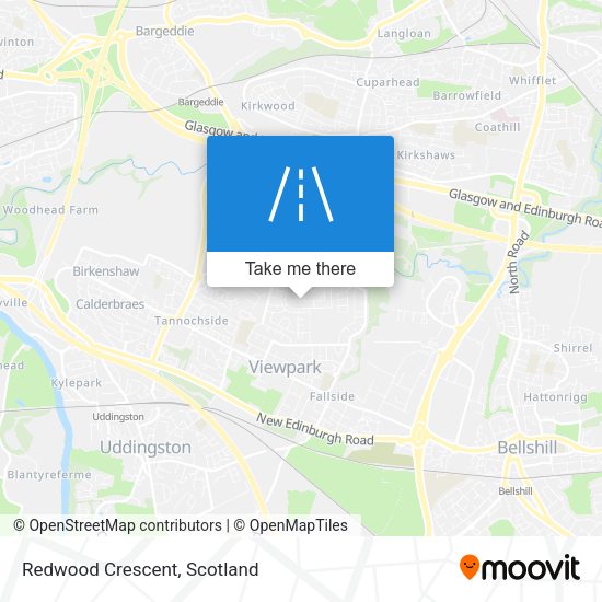 Redwood Crescent map