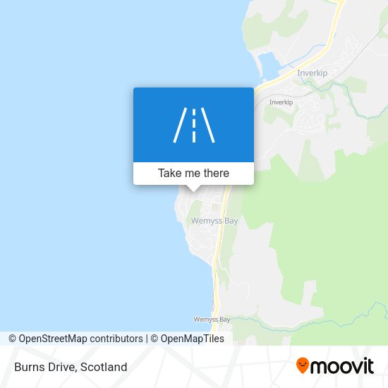 Burns Drive map