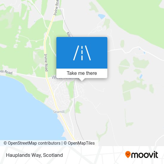 How to get to Hauplands Way in West Kilbride by Bus or Train?