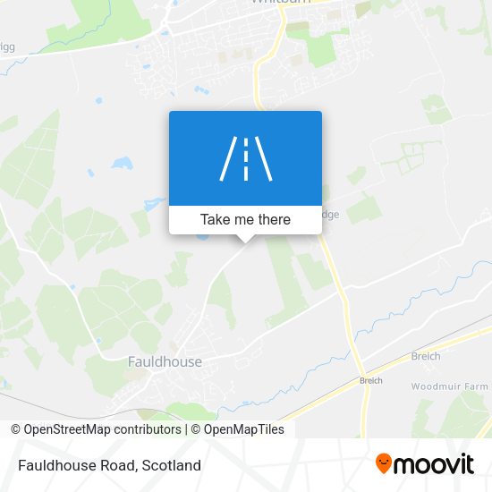 Fauldhouse Road map