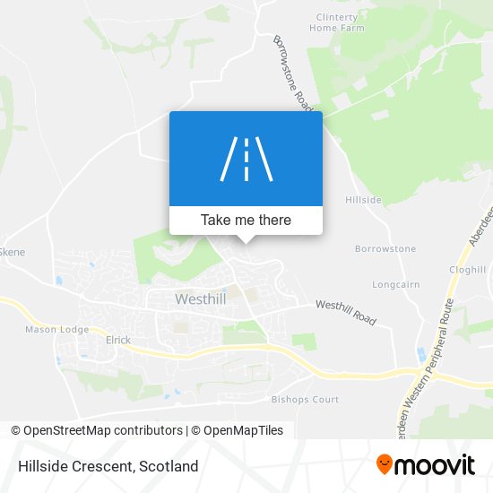 Hillside Crescent map