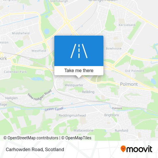 Carhowden Road map