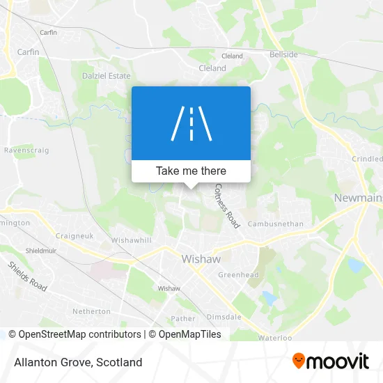 How to get to Allanton Grove, Wishaw by bus or train?