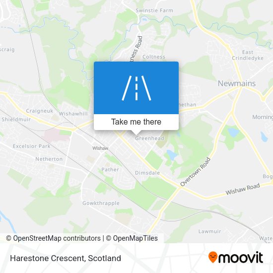 Harestone Crescent map