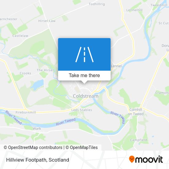 Hillview Footpath map