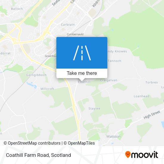 Coathill Farm Road map