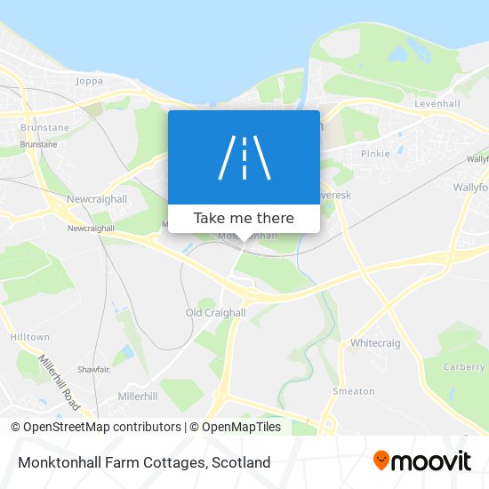 Monktonhall Farm Cottages map