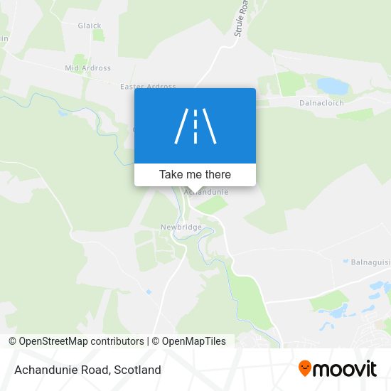 Achandunie Road map