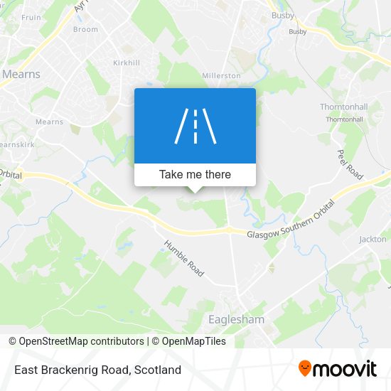 East Brackenrig Road map