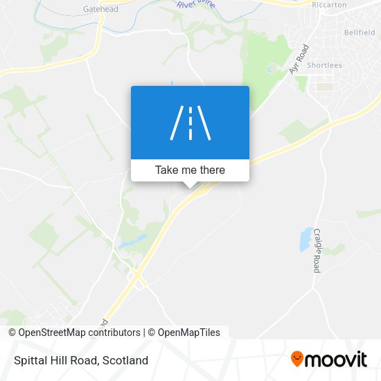 Spittal Hill Road map