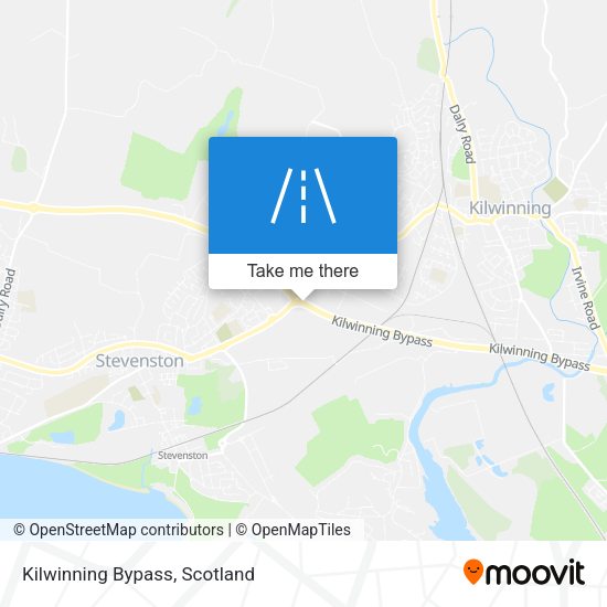 Kilwinning Bypass map