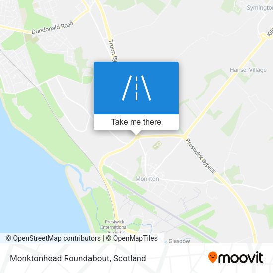 Monktonhead Roundabout map