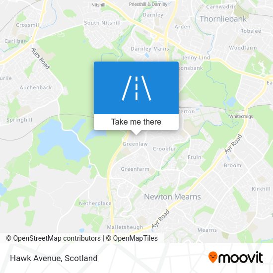 Hawk Avenue map