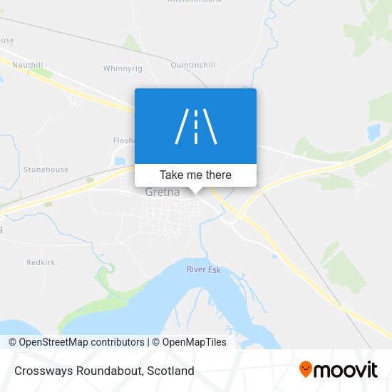Crossways Roundabout map