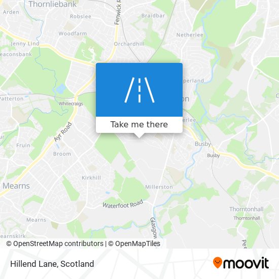 Hillend Lane map