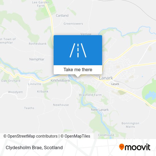 Clydesholm Brae map
