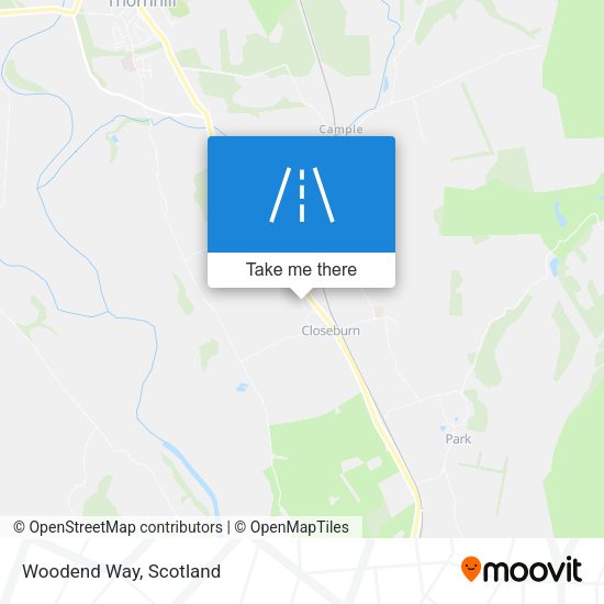 Woodend Way map