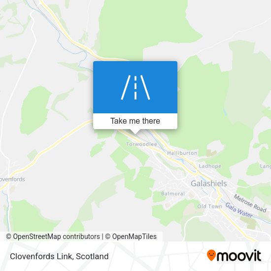 Clovenfords Link map