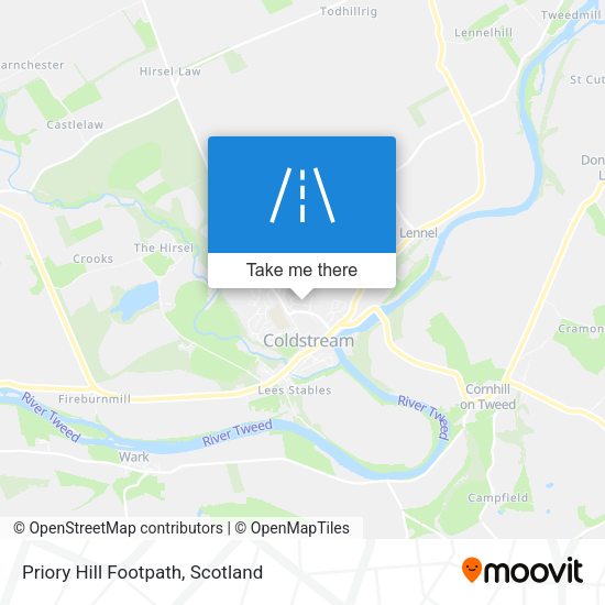 Priory Hill Footpath map