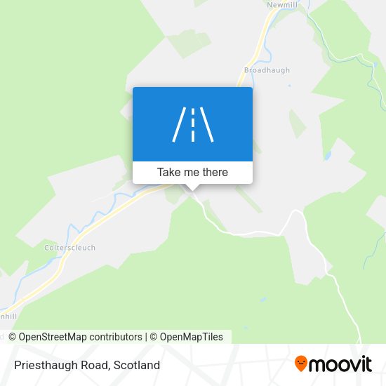 Priesthaugh Road map