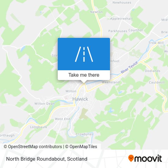 North Bridge Roundabout map