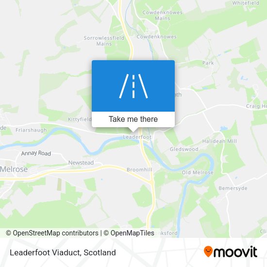 Leaderfoot Viaduct map