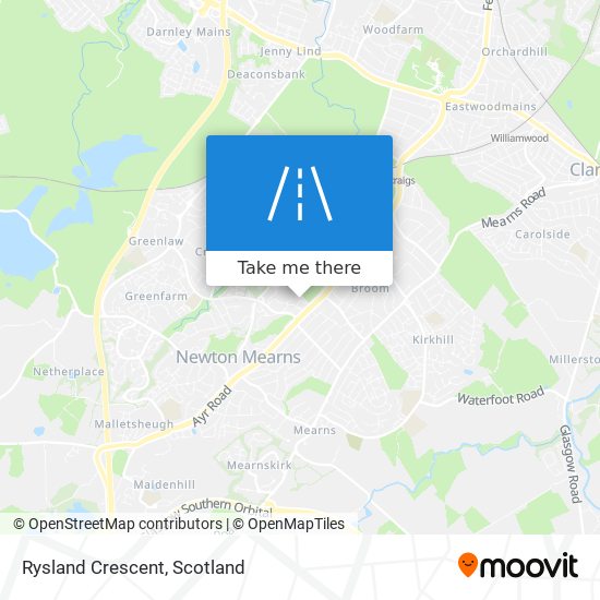 Rysland Crescent map