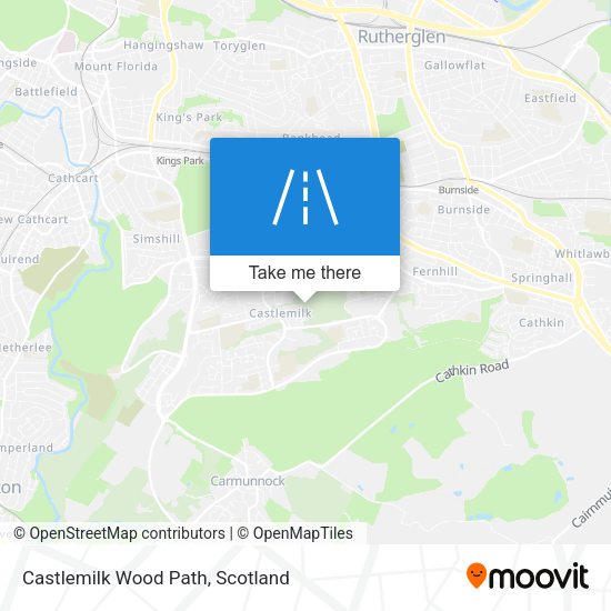 Castlemilk Wood Path map