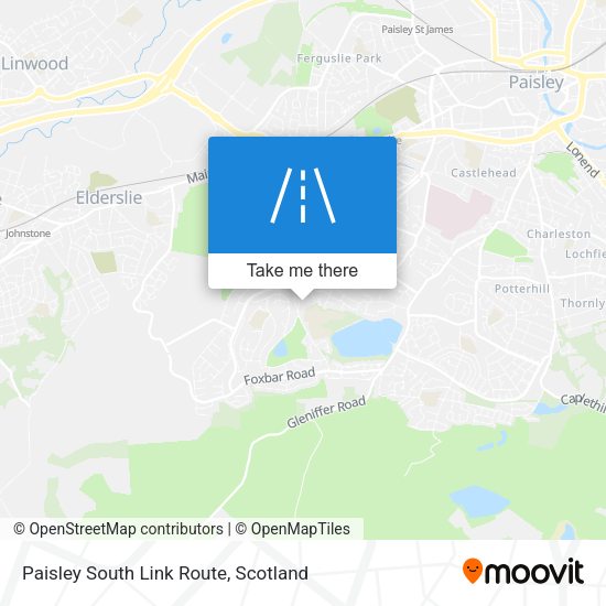 Paisley South Link Route map