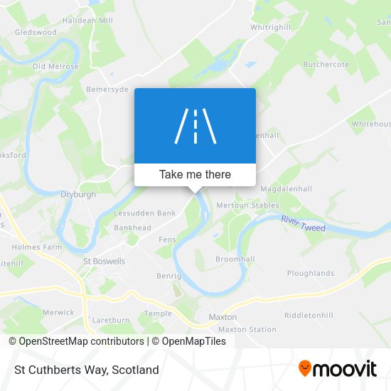 St Cuthberts Way map