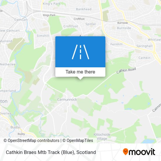 Cathkin Braes Mtb Track (Blue) map