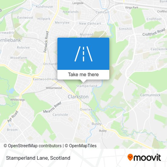 Stamperland Lane map