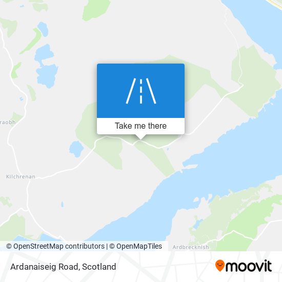 Ardanaiseig Road map