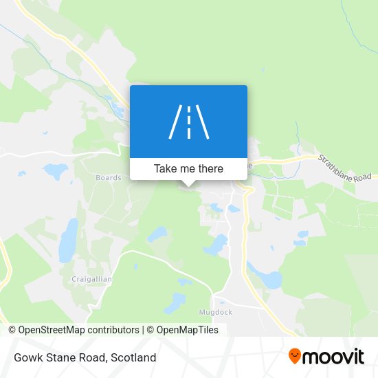 Gowk Stane Road map