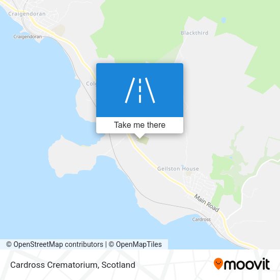 Cardross Crematorium map