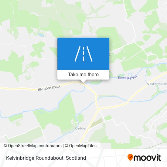 Kelvinbridge Roundabout map