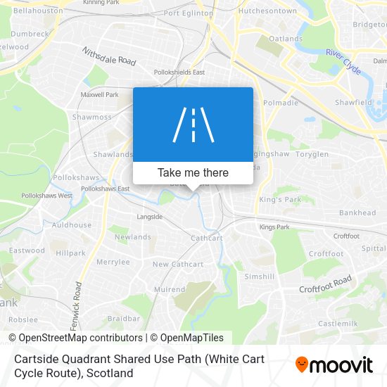 Cartside Quadrant Shared Use Path (White Cart Cycle Route) map