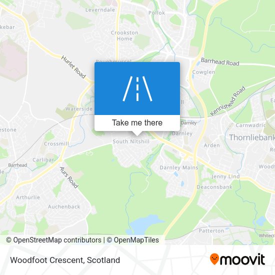 Woodfoot Crescent map